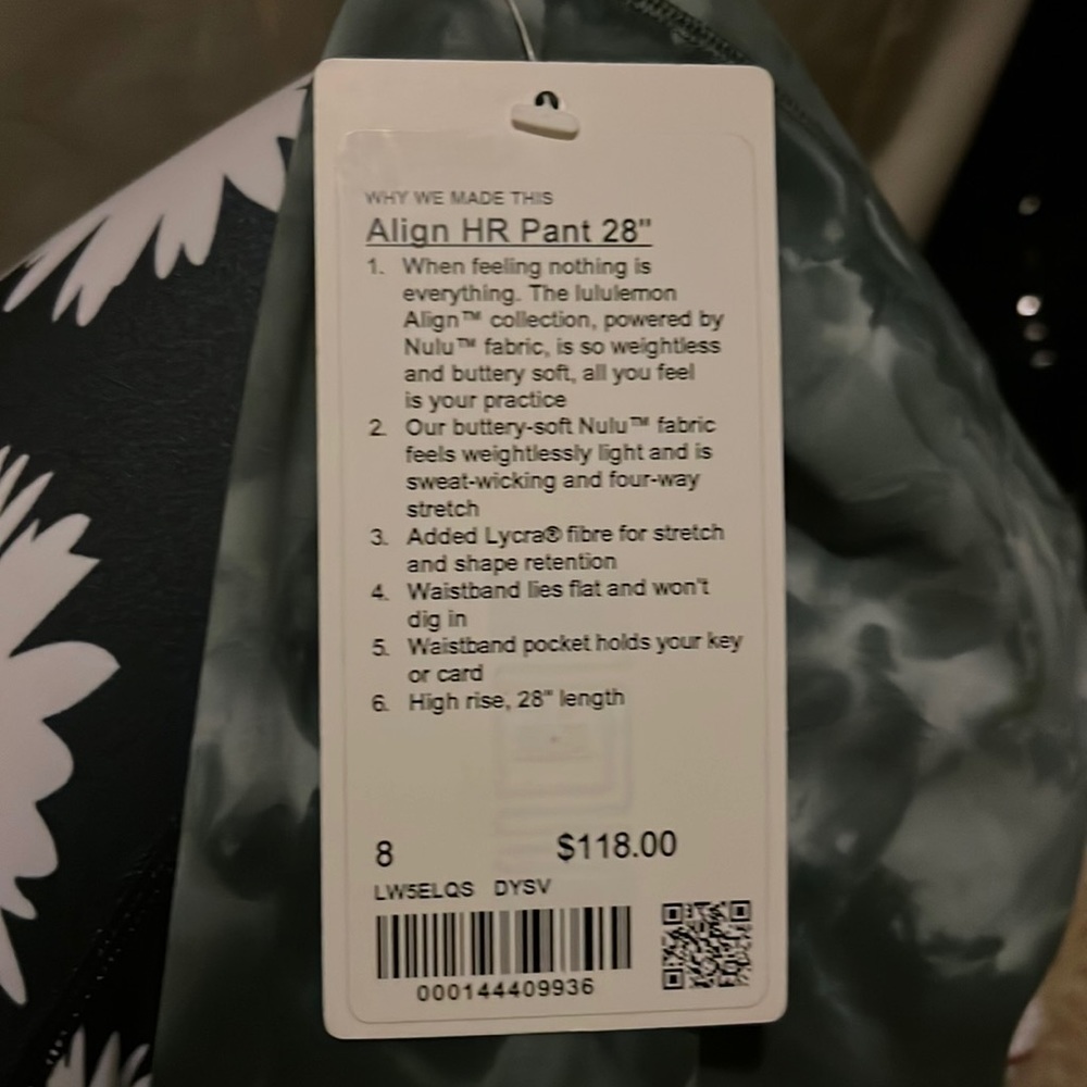 NWT Lululemon Align HR pant 28” - Picture 2 of 2